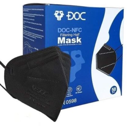 Maska FFP2 5-warstwowa czarna DOC - 50 szt.