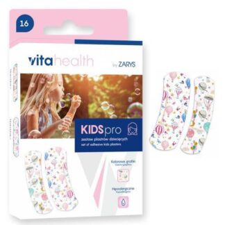 Zestaw plastrów dziecięcych dla dziewczynki VitaHealth Zarys - 16 szt.