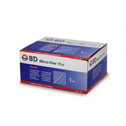 Strzykawki insulinowe 1 ml BECTON DICKINSON z igłą 0,33 x 12,7 mm - 100 szt.