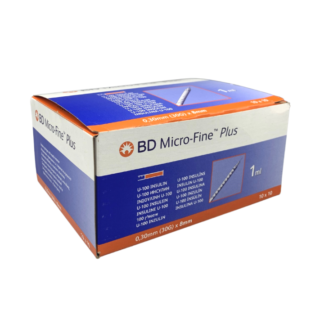 Strzykawki insulinowe 1 ml U-100 BECTON DICKINSON z igłą 0,3 x 8 mm - 100 szt.