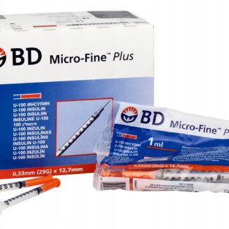 Strzykawki insulinowe 1 ml BECTON DICKINSON z igłą 0,33 x 12,7 mm - 100 szt.