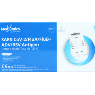 Test MEDOMICS Combo 5w1 COVID-19, grypa A/B, RSV, adenowirus do samokontroli