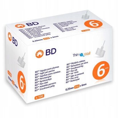 IGŁY DO PENÓW BD 0,25 mm 31G x 6 mm 100 szt