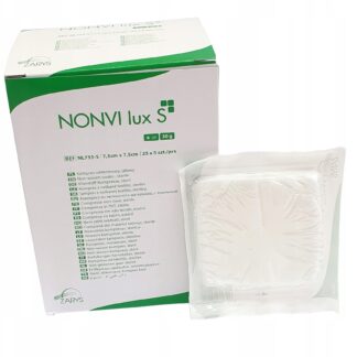 Kompresy włókninowe jałowe 7,5 cm x 7,5 cm NONVI lux S Zarys 125 szt.