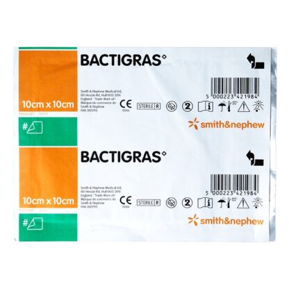 Opatrunek parafinowy antyseptyczny BACTIGRAS 10 x 10 cm