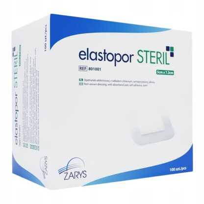 Opatrunek z wkładem chłonnym ZARYS Elastopor Steril 5 cm x 7,2 cm 100 szt.