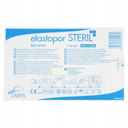 Opatrunek z wkładem chłonnym ZARYS Elastopor Steril 5 cm x 7,2 cm 100 szt.