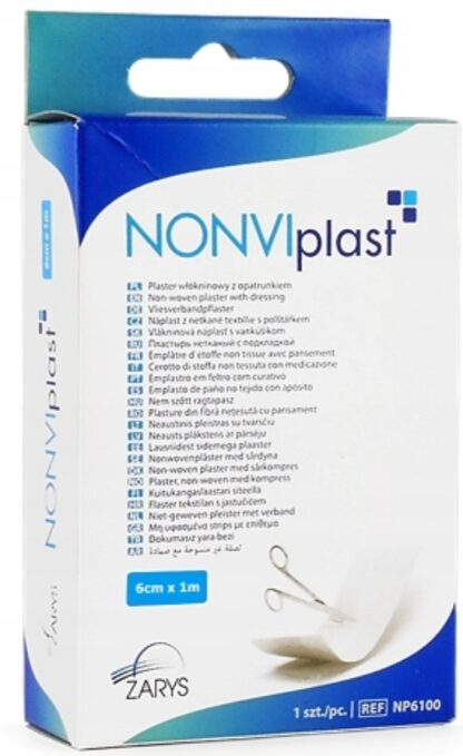Plaster włókninowy z opatrunkiem do cięcia 6 cm x 1 m