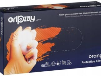 Rękawice nitrylowe bezpudrowe pomarańczowe Gripzzly r. XL 50 sztuk
