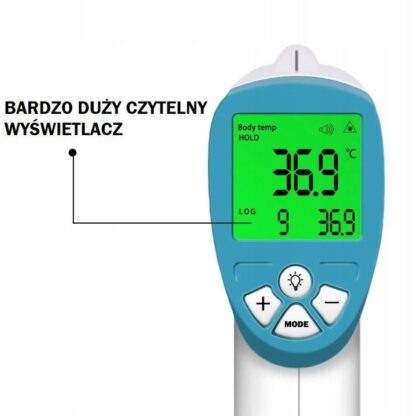 Termometr bezdotykowy medyczny na podczerwień LCD