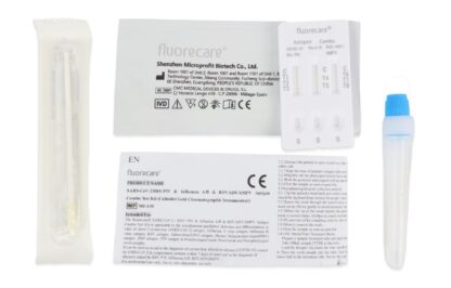 Test Combo 8 w 1 FLUORECARE na obecność wirusa grypy typu A/B, RSV, SARS-CoV-19, RhV, PIV, ADV oraz hMPV