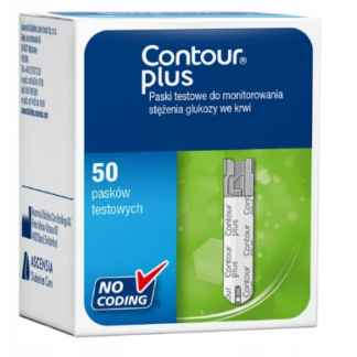 PASKI CONTOUR PLUS 50 pasków DO POMIARU GLUKOZY - PASKI DO GLUKOMETRU