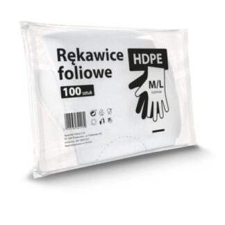 Rękawiczki, rękawice foliowe HDPE M/L mocne - 100 szt.