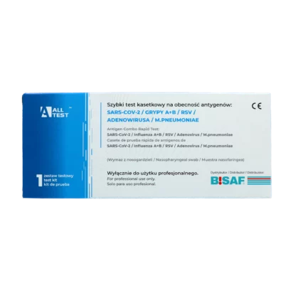 Test COMBO 6w1 oddechowy SARS-CoV-2, grypa A+B, RSV, Adenowirus, Mycoplasma pneumoniae