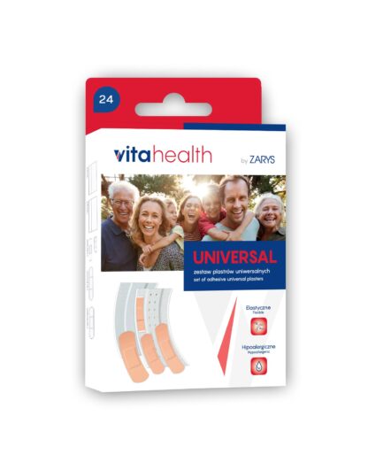 Zestaw plastrów uniwersalnych oddychających VitaHealth Zarys mix rozmiarów - 24 szt.